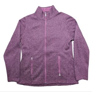 Spyder Women's Large Full Zip Knitted Purple Jacket